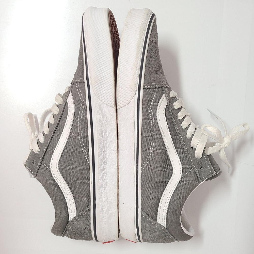 VAN'S Old Skool Low Top Sneakers in Pewter Gray Unisex Men's 9 Women's 10½ - Picture 8 of 10